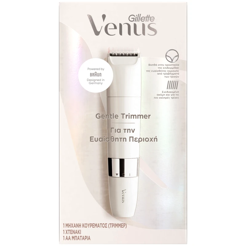 Gillette Gillette Venus For Pubic Hair & Skin Gentle Trimmer Μηχανή Κουρέματος για την Ευαίσθητη Περιοχή 1 Τεμάχιο
