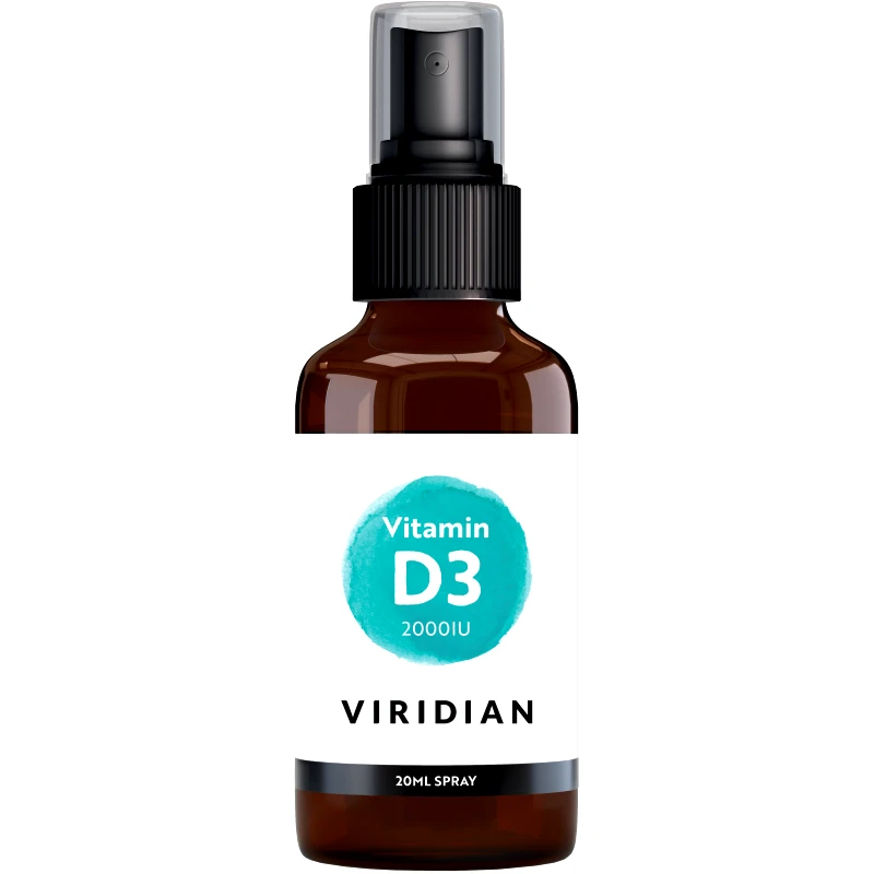Viridian Viridian Vitamin D3 2000IU Spray Συμπλήρωμα Διατροφής Βιταμίνης D3 σε Μορφή Spray για την Ενίσχυση του Ανοσοποιητικού & την Καλή Λειτουργία των Οστών & Δοντιών με Γεύση Πορτοκάλι 20ml