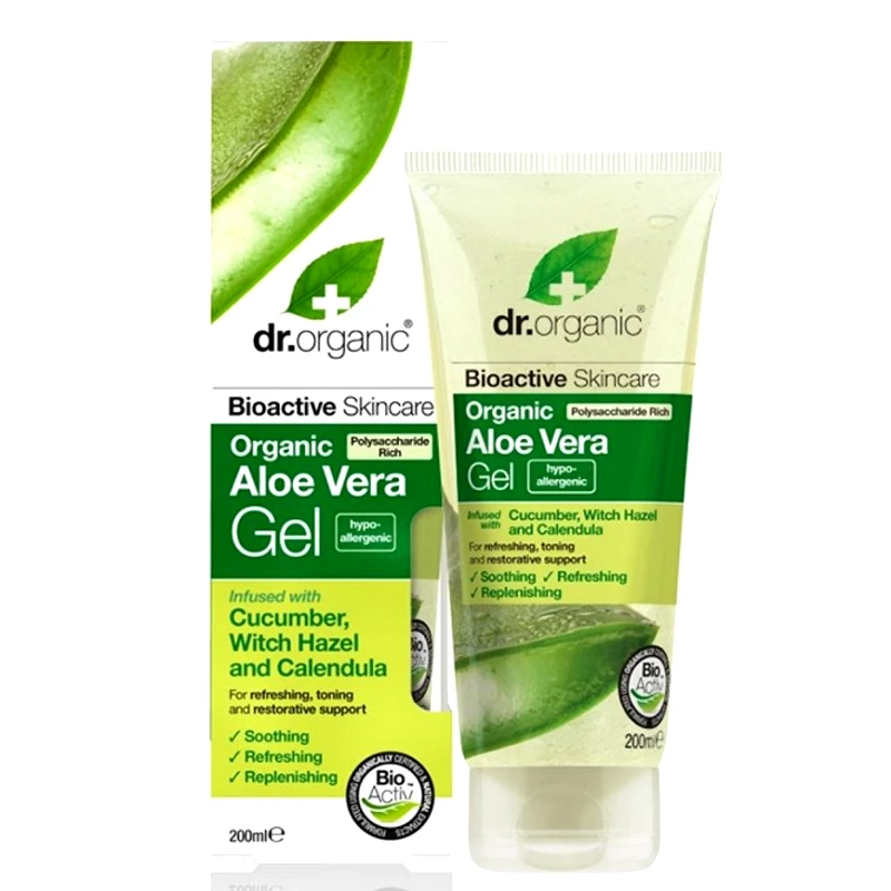 Dr Organic Dr Organic Aloe Vera Gel with Cucumber, Witch Hazel & Calendula Βιολογικό Gel Αλόης με Αγγούρι, Αμαμελίδα & Καλέντουλα για Ενυδάτωση στο Σώμα 200ml