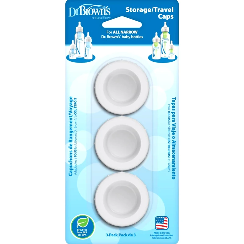 Dr.Brown Dr. Brown's Καπάκι Ταξιδιού για Μπιμπερό με Στενό Λαιμό 2 Τεμάχια