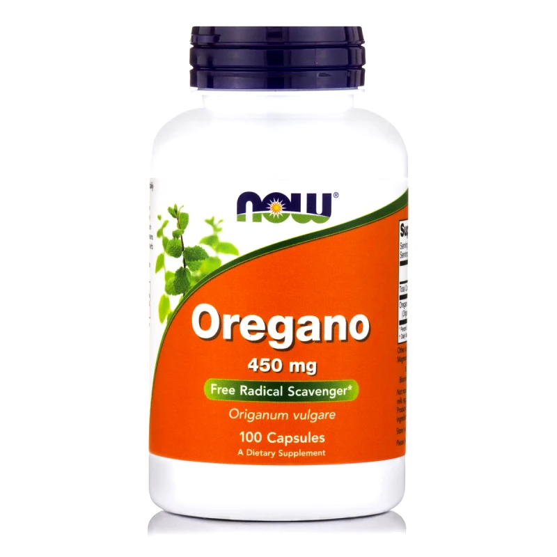 Now Now Foods Oregano 450mg Συμπλήρωμα Διατροφής από Άγρια Ρίγανη, Αντιμικροβιακό, Αντιβιοτικό, Αντιμυκητιασικό 100 Caps