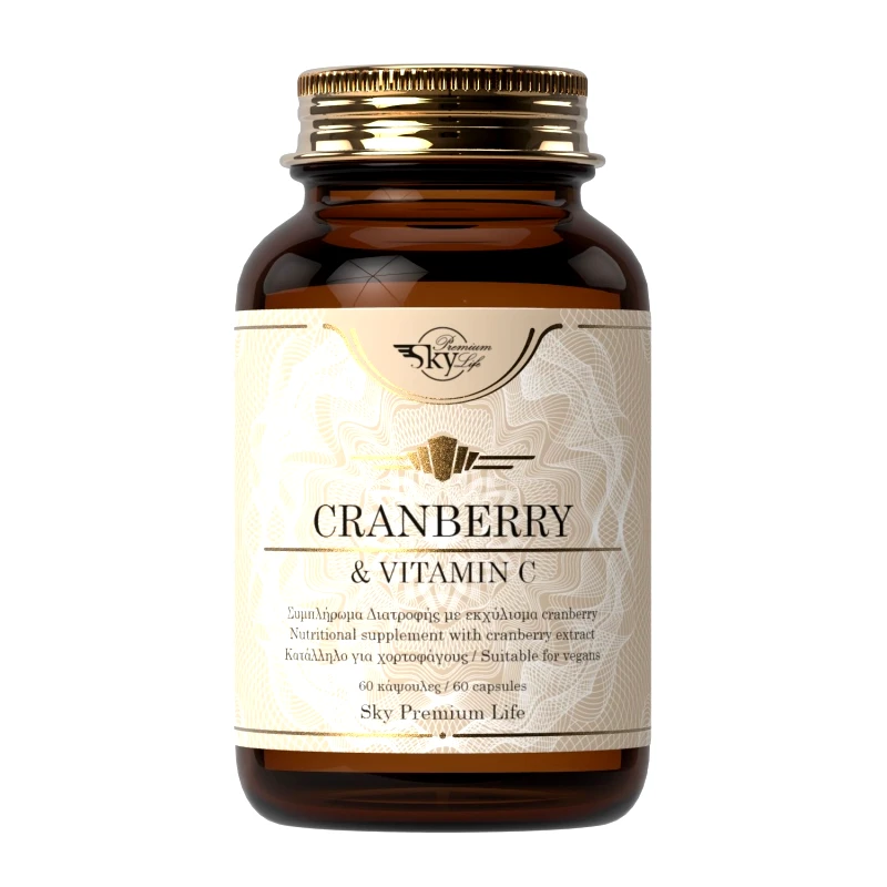 Sky Premium Life Sky Premium Life Cranberry & Vitamin C 60caps,Συμπλήρωμα Διατροφής Ιδανίκο για την Καλή Λειτουργία του Ουροποιητικού