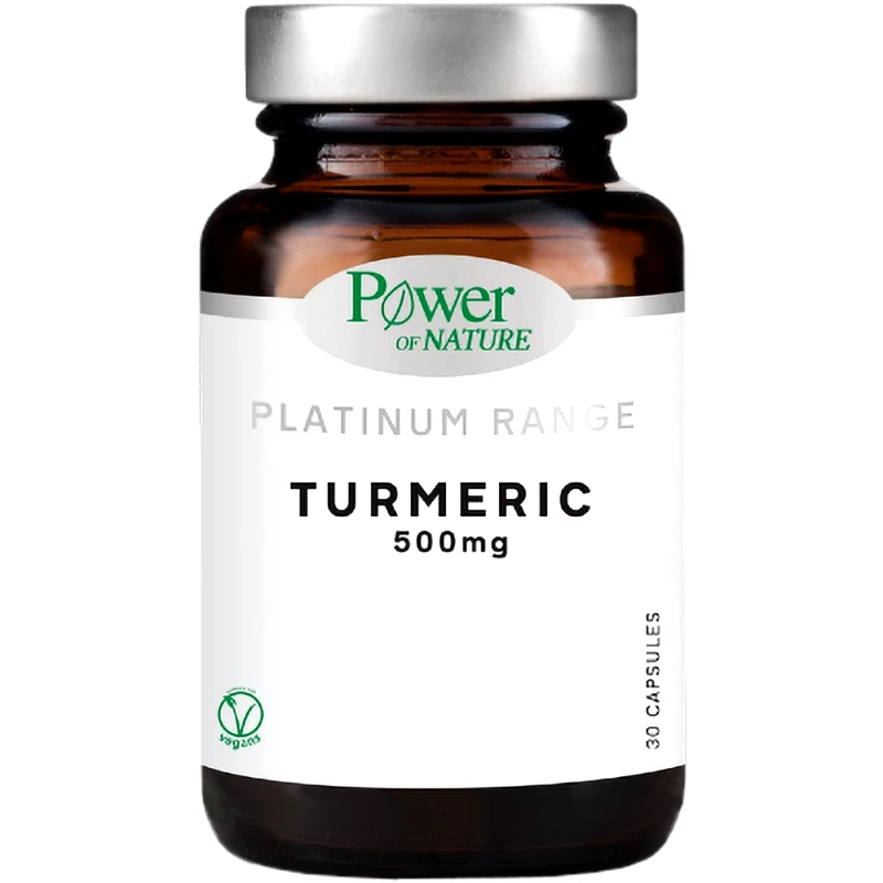 Power Health Power Health Platinum Range Tumeric 500mg Συμπλήρωμα Διατροφής με Εκχύλισμα Ρίζας Κουρκουμά για την Καταπολέμηση της Δυσπεψίας 30caps