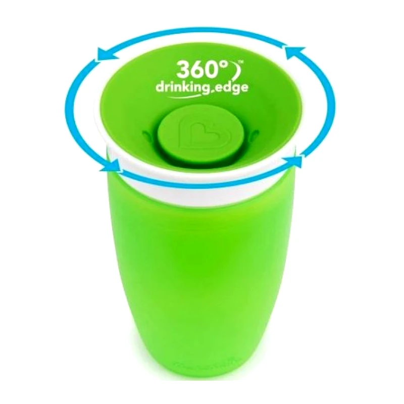 Munchkin Munchkin Sippy Cup Miracle 360° 12m+ Παιδικό Ποτηράκι 296ml - Πράσινο