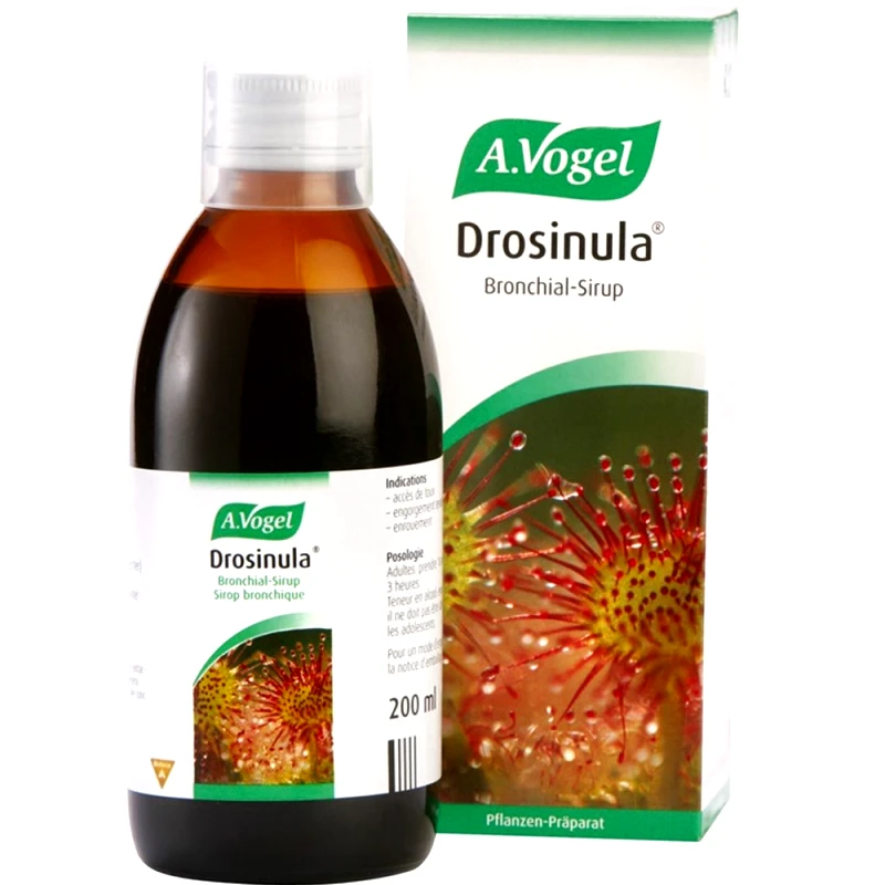 A.VOGEL A. Vogel Drosinula Bronchial Sirup Σιρόπι με Εκχύλισμα Βοτάνων για Ξηρό & Παραγωγικό Βήχα Κατά Της Βραχνάδας & Ερεθισμένου Βλεννογόνου για Ρευστοποίηση Βλεννωδών Εκκρίσεων 200ml
