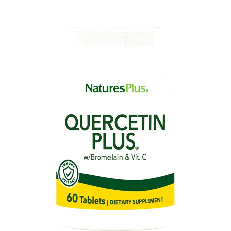 Natures Plus Natures Plus Quercetin Plus with Bromelain & Vitamin C Συμπλήρωμα Διατροφής Κερσετίνης, Βρωμελαΐνης & Βιταμίνης C με Αντιοξειδωτική & Αντιφλεγμονώδη Δράση Κατά των Αλλεργιών για Υγιές Ανοσοποιητικό 60tabs