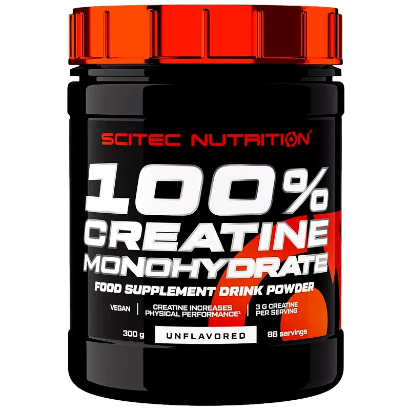Scitec Nutrition Scitec Nutrition Creatine Monohydrate Unflavored Συμπλήρωμα Διατροφής με Μονοϋδρική Κρεατίνη για Ενίσχυση της Μυικής Δύναμης, Χωρίς Γεύση 300g