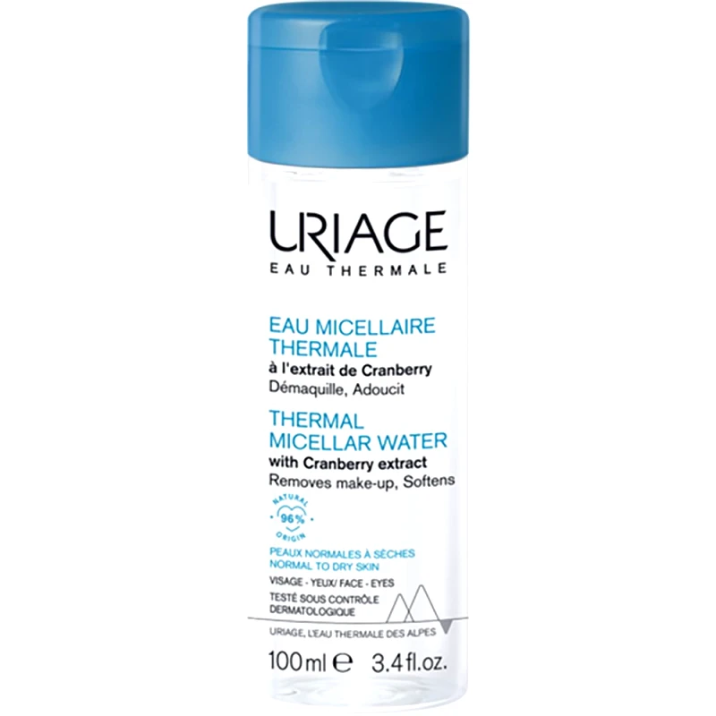 Uriage Uriage Eau Thermale Micellar Water Ιαματικό Νερό Προσώπου - Ματιών για Καθαρισμό & Ντεμακιγιάζ, Κατάλληλο για Κανονική προς Ξηρή Επιδερμίδα 100ml