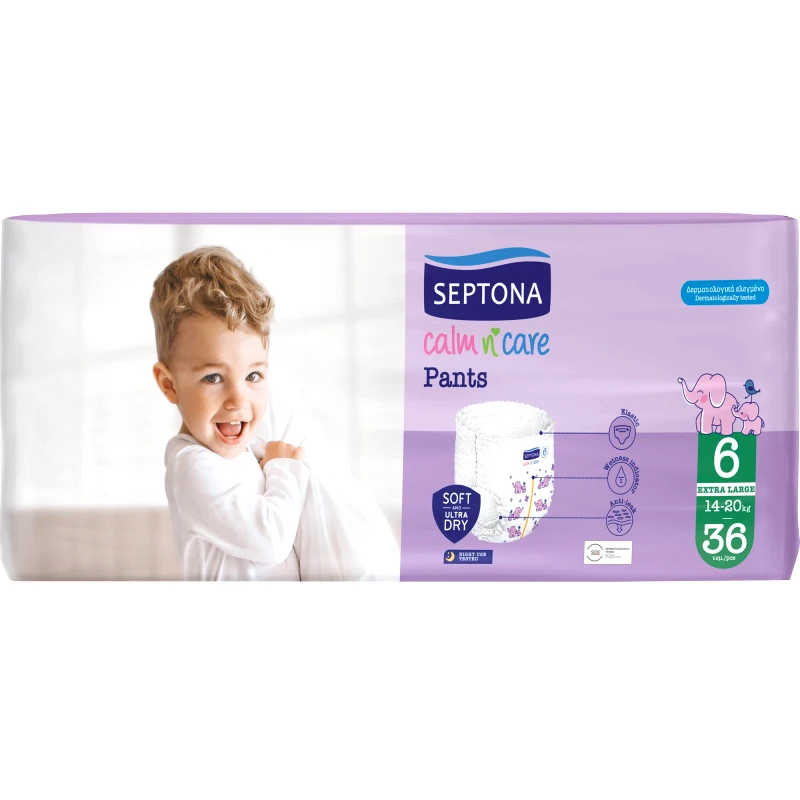 Septona Septona Calm n' Care Pants Extra Large No6 (14-20kg) 36 Τεμάχια