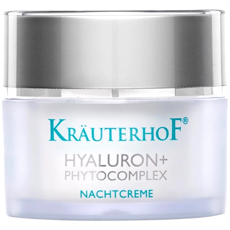 Krauterhof Krauterhof Hyaluron+ Phytocomplex Night Cream Ενυδατική Κρέμα Νυκτός Προσώπου, Λαιμού με Υαλουρονικό Οξύ, Κατάλληλη για Ευαίσθητες, Ξηρές Επιδερμίδες 50ml