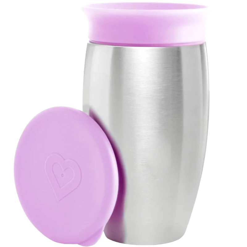Munchkin Munchkin Miracle 360 Stainless Steel Cup 12m+ Παιδικό Ανοξείδωτο Κύπελλο - Θερμός 296ml - Λιλά
