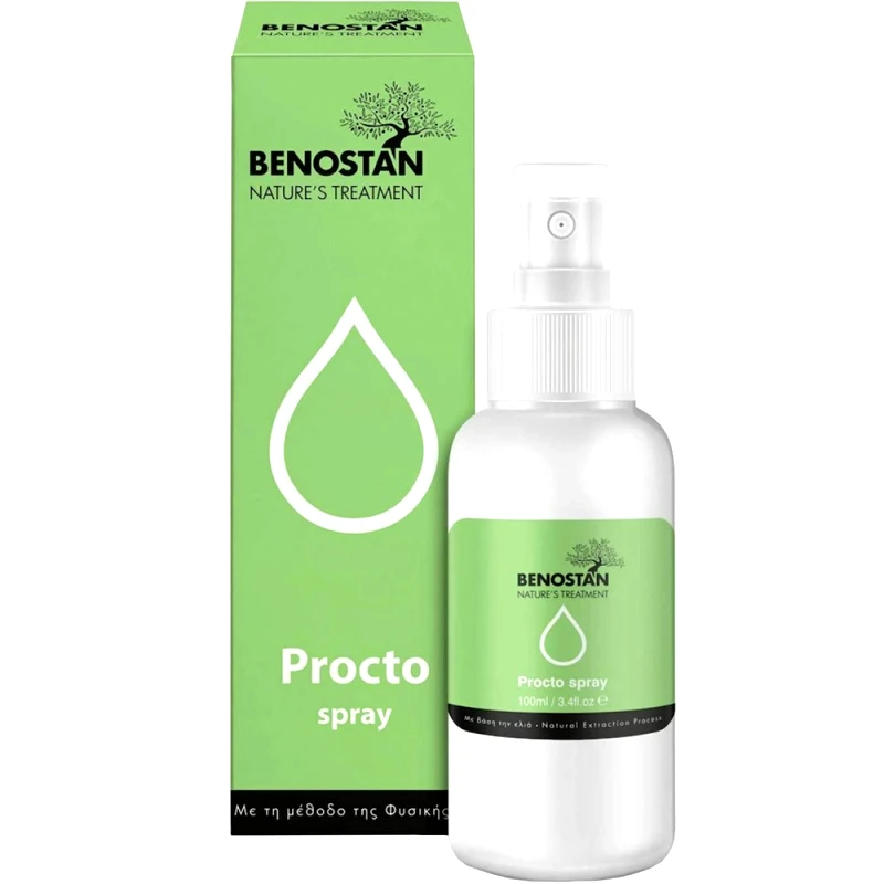 Total Health Solutions Benostan Procto Spray Καταπραϋντικό & Ενυδατικό Spray με Εκχυλίσματα Βοτάνων για την Περιποίηση της Περιπρωκτικής Περιοχής 100ml