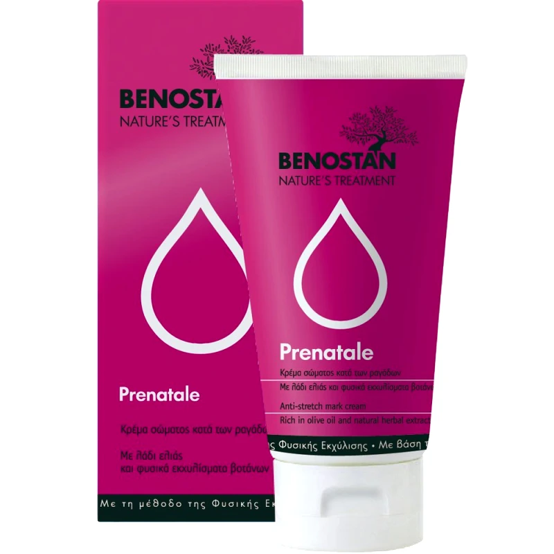 Total Health Solutions Benostan Prenatale Stretch Mark Cream Κρέμα Σώματος Κατά των Ραγάδων με Λάδι Ελιάς & Εκχυλίσματα Βοτάνων 150ml