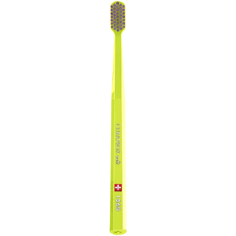 Curaprox Curaprox CS 1560 Soft Toothbrush Λαχανί - Λιλά Χειροκίνητη Οδοντόβουρτσα με Μαλακές Ίνες για Βαθύ Καθαρισμό 1 Τεμάχιο