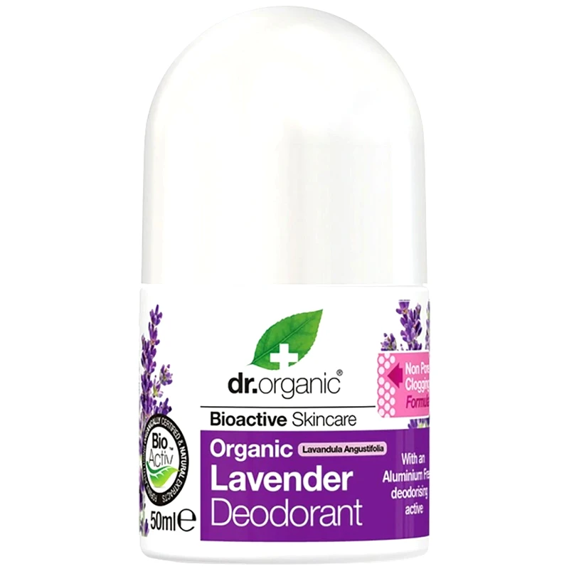 Dr Organic Dr Organic Lavender Deodorant Αντιβακτηριδιακό Κρεμώδες Αποσμητικό σε Μορφή Roll-On με Βάση τη Βιολογική Λεβάντα 50ml
