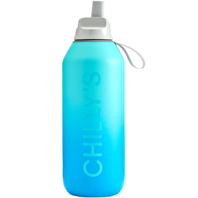 Chilly's Chilly's Series 2 Flip Sport Bottle Ανοξείδωτος Θερμός με Καλαμάκι & Αντιμικροβιακό Στόμιο για Κρύα Ροφήματα 500ml, Κωδ 22776 - Ombre Aurora