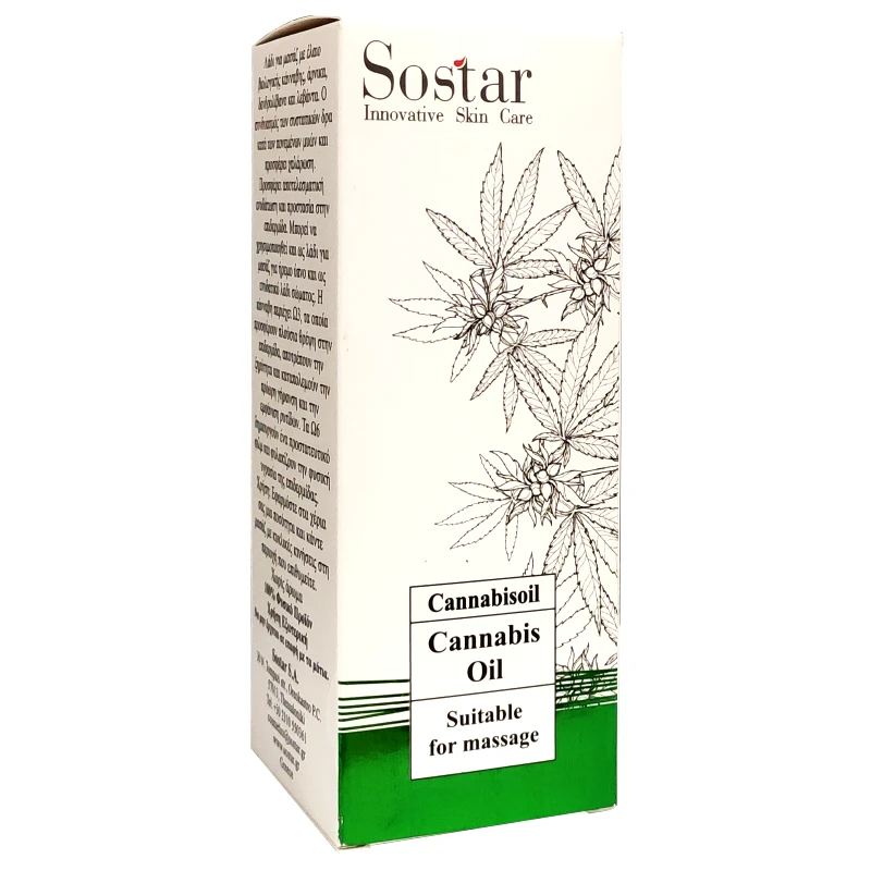 Sostar Sostar Cannabis Oil Λάδι για Μασάζ με Έλαιο Βιολογικής Κάνναβης, Άρνικα, Δενδρολίβανο και Λεβάντα 125ml