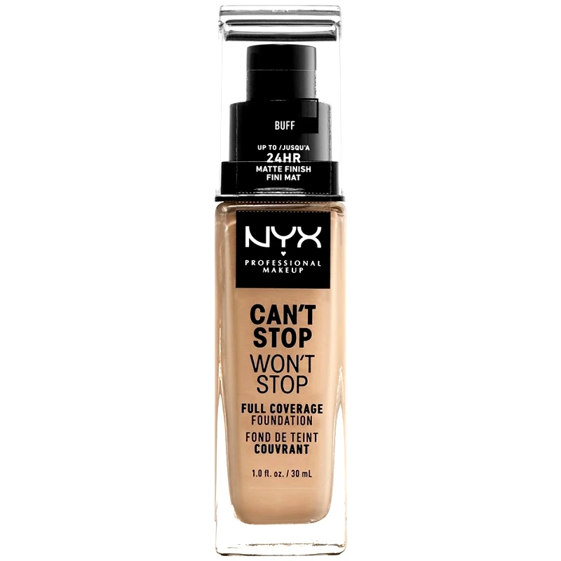 NYX Professional Makeup Nyx Professional Makeup Can't Stop Won't Stop Full Coverage Foundation Προσφέρει Ματ Κάλυψη 7 Χρώμα που Διαρκεί Έως 24 'Ωρες 30ml - 10 Buff