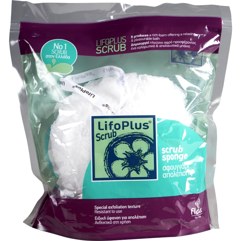 Lifoplus Lifoplus Scrub Σφουγγάρι Απολέπισης Λευκό 1 Τεμάχιο