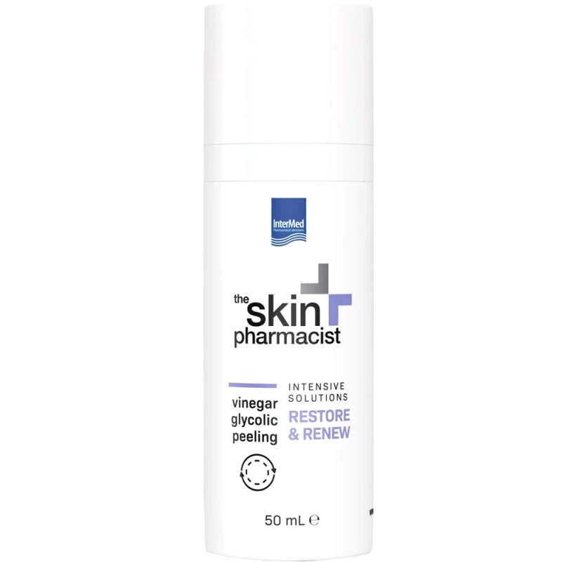The Skin Pharmacist The Skin Pharmacist Restore & Renew Vinegar Glycolic Face Peeling Gel Ισχυρό Gel Απολέπισης Προσώπου που Καθαρίζει, Προστατεύει & Επαναφέρει τη Φυσική Λάμψη της Επιδερμίδας 50ml