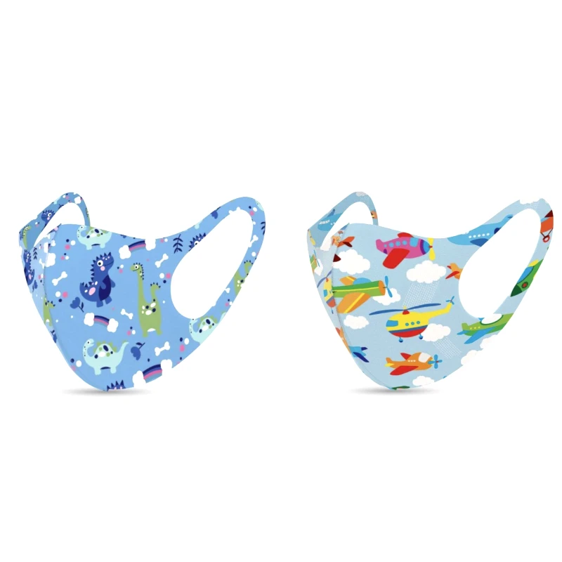 TiLi TiLi Fashion Face Mask Παιδικές Μάσκες Προσώπου Πολλαπλών Χρήσεων Με Σχέδια Δεινόσαυρους - Αεροπλάνα Για Αγόρι 2 Τεμάχια