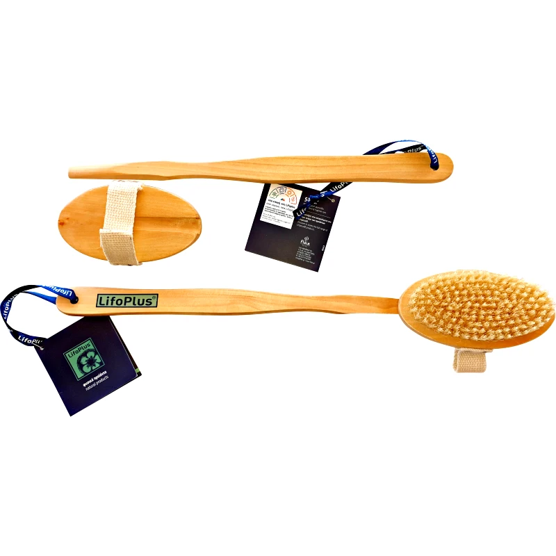 Lifoplus Lifoplus Ξύλινη Βούρτσα Πλάτης με Φυσική Τρίχα 1 Τεμάχιο