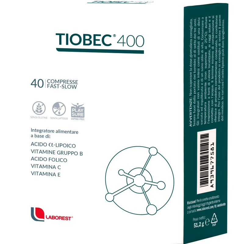 Laborest Laborest Tiobec 400 Συμπλήρωμα Διατροφής Πολυβιταμινών & Άλφα-Λιποϊκού Οξέος για την Καλή Λειτουργία του Νευρικού Συστήματος με Ισχυρές Αντιοξειδωτικές Ιδιότητες 40tabs