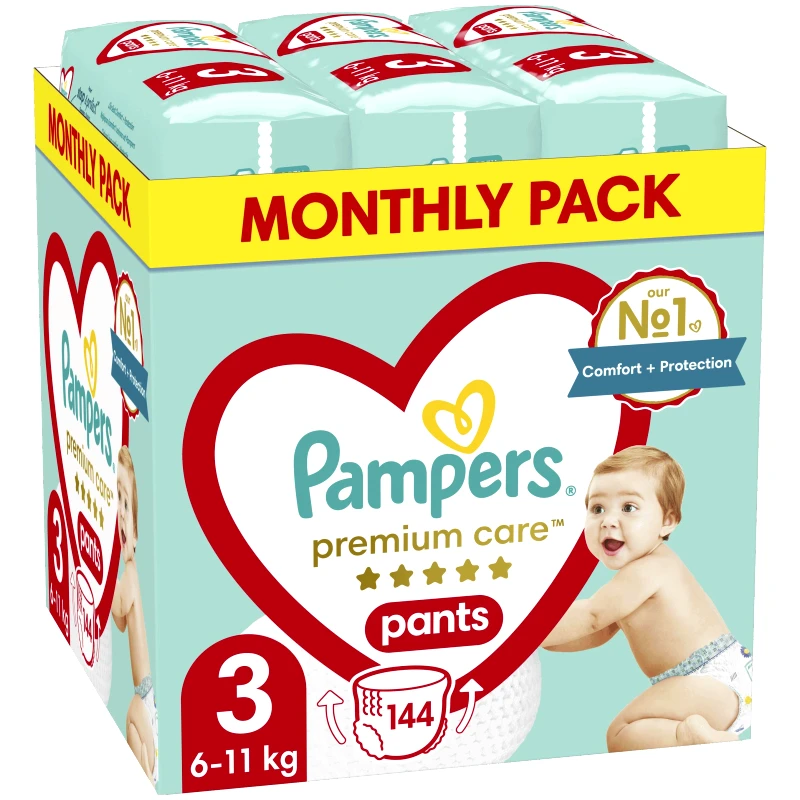 Pampers Pampers Premium Care Pants Monthly Pack No3 (6-11kg) 144 πάνες