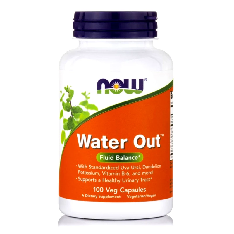 Now Now Foods Water Out™ Συμπλήρωμα Διατροφής, Μείγμα Βοτάνων που Προάγει την Υγεία του Ουροποιητικού Συστήματος 100veg.caps