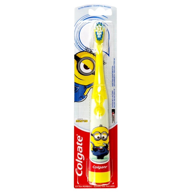 Colgate Colgate Minions Desing-It Battery Kids Extra Soft Παιδική Ηλεκτρική Οδοντόβουρτα Πολύ Μαλακή 1 Τεμάχιο - Κίτρινο