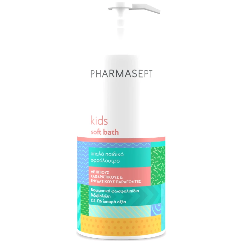Pharmasept Pharmasept Kids Soft Bath Απαλό Υποαλλεργικό Αφρόλουτρο για την Ευαίσθητη Παιδική Επιδερμίδα 1Lt