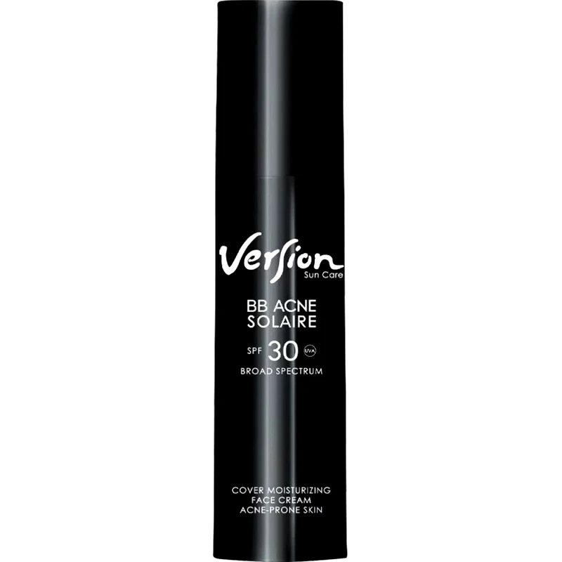 Version Version Suncare BB Acne Solaire Spf30 Cover Moisturizing Face Cream Αντηλιακή Κρέμα Προσώπου Υψηλής Προστασίας με Χρώμα για Λιπαρά Δέρματα με Τάση Ακμής 50ml