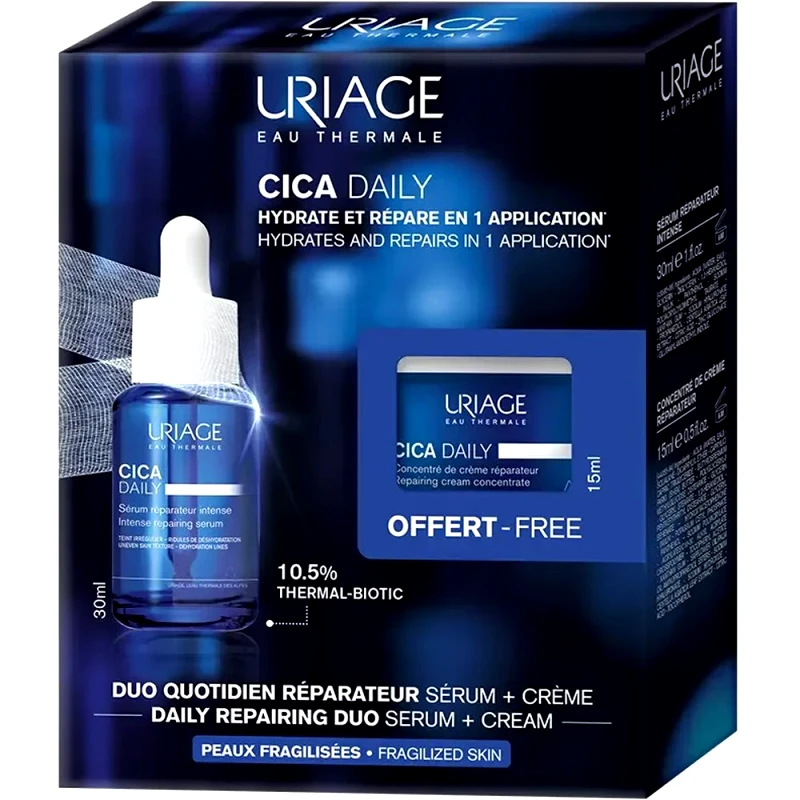 Uriage Uriage Promo Cica Daily Serum 30ml & Δώρο Concentrate Repairing Cream 15ml