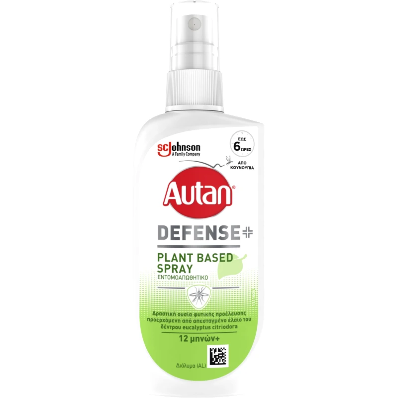 Autan Autan Defense Plant-Based Spray Εντομοαπωθητικό Spray Σώματος Φυτικής Προέλευσης από Έλαιο Ευκαλύπτου για Έως & 6 Ώρες Προστασία 100ml