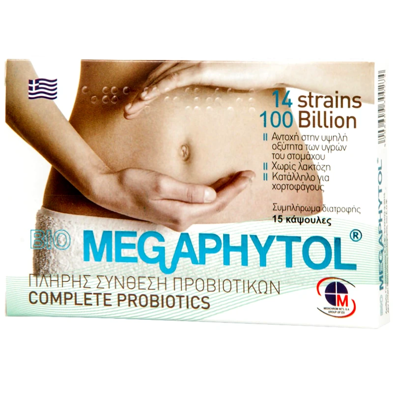 Medichrom Medichrom Megaphytol Complete Probiotics Συμπλήρωμα Διατροφής με Προβιοτικά & Πρεβιοτικά για την Καλή Υγεία του Εντέρου 15caps