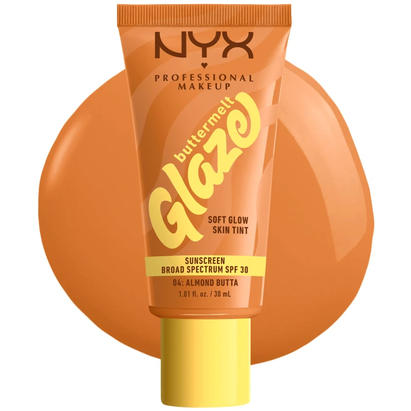 NYX Professional Makeup Nyx Professional Makeup Buttermelt Glaze Soft Glow Skin Tint Spf30 Makeup που Προσφέρει Λάμψη Υψηλής Προστασίας 30ml - 04 Almond Butta