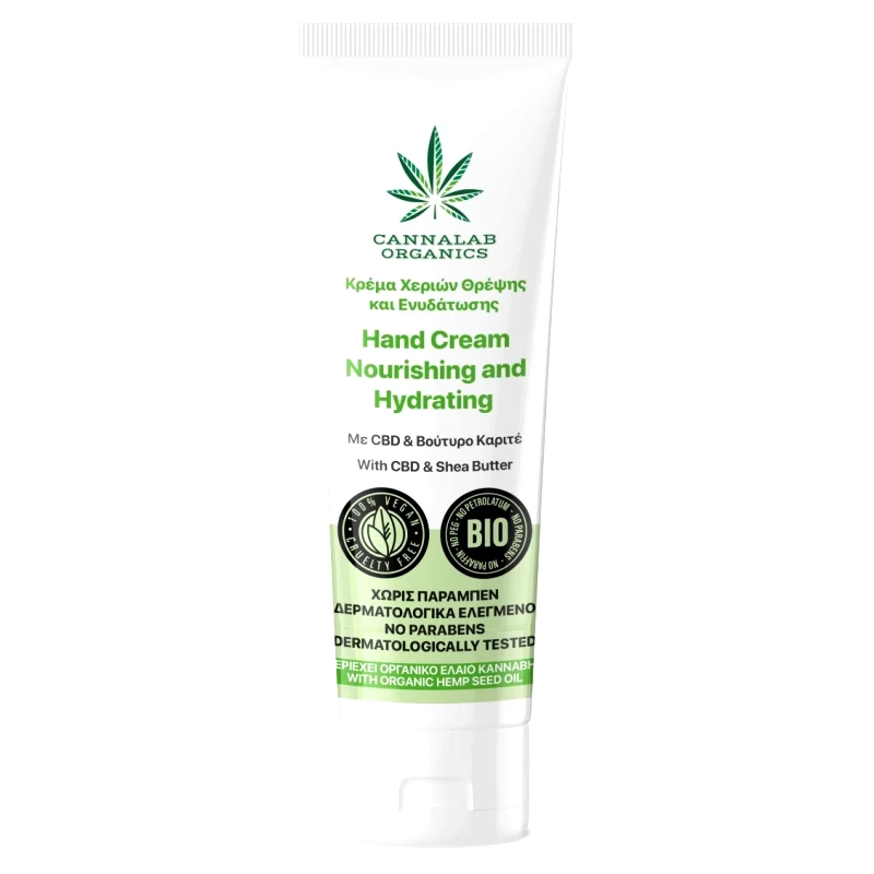Cannalab Organics Cannalab Organics Hand Cream Nourishing & Hydrating Κρέμα Χεριών Θρέψης & Ενυδάτωσης 50ml