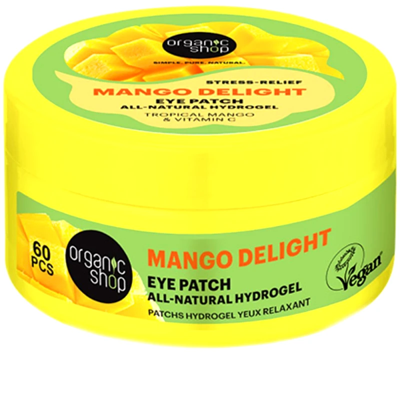 Natura Siberica Organic Shop Mango Stress-Relief Eye Patch Patches Ματιών με Μάνγκο για Αναζωογόνηση & Ξεκούραστη Όψη 60 Τεμάχια