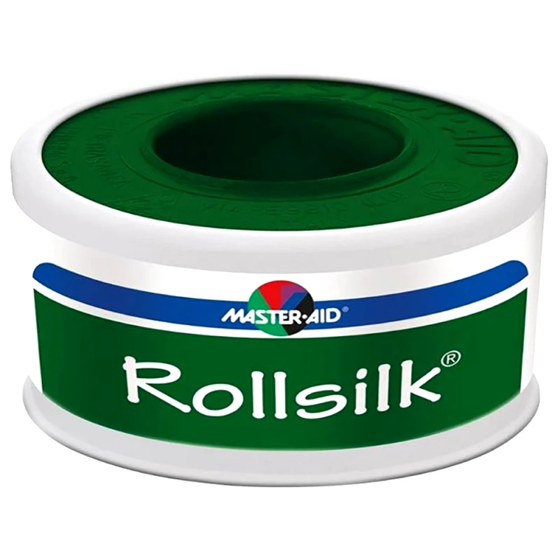 Master Aid Master Aid Rollsilk Adhesive Bandage Tape 5m x 1.25cm Αυτοκόλλητη Μεταξωτή Επιδεσμική Ταινία σε Άσπρο Χρώμα 1 Τεμάχιο