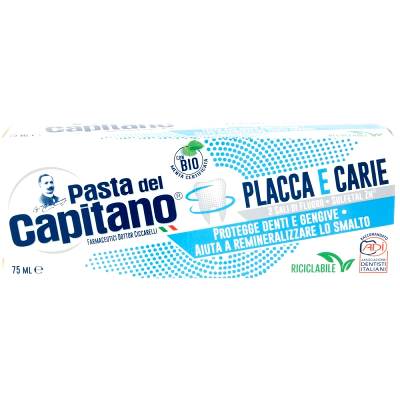 Health-Plus Pasta del Capitano Plaque & Cavities Οδοντόκρεμα Κατά της Οδοντικής Πλάκας 75ml