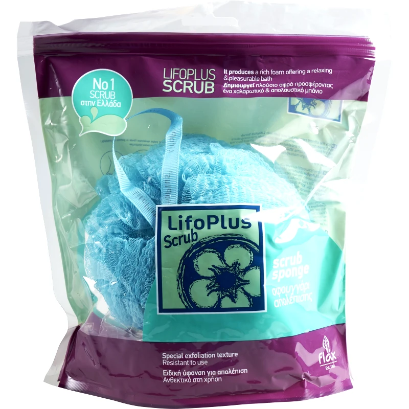 Lifoplus Lifoplus Scrub Σφουγγάρι Απολέπισης Σιέλ 1 Τεμάχιο