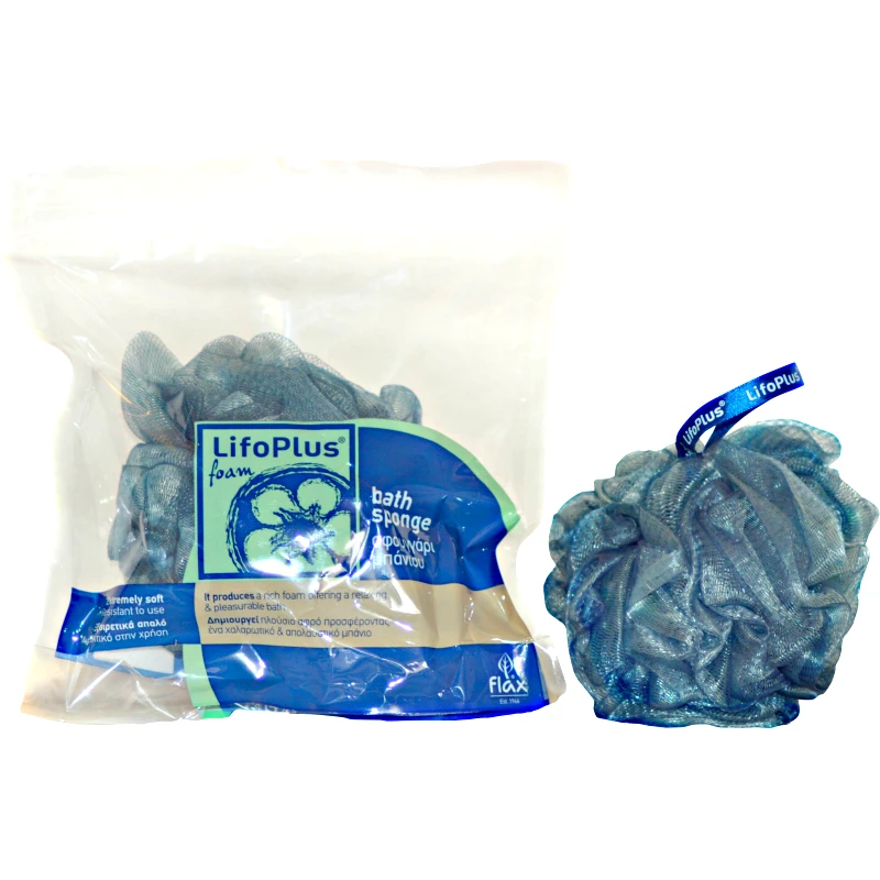 Lifoplus Lifoplus Σφουγγάρι Μπάνιου Δίχρωμο Μπλε Λευκό 1 Τεμάχιο