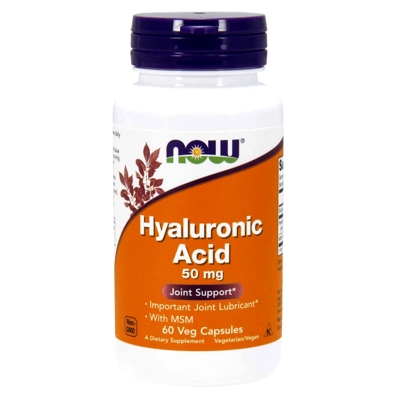 Now Now Foods Hyaluronic Acid With MSM Συμπλήρωμα Διατροφής για Υγιή Οστά & Αρθρώσεις 60 VegCaps