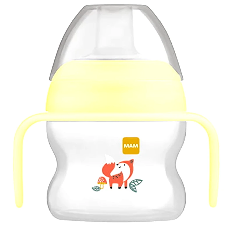 Mam Mam Starter Cup Κωδ 462 Εκπαιδευτικό Κύπελλο με Λαβές για Αυτόνομο Κράτημα & Πολύ Μαλακό Στόμιο 4m+ 150ml - Κίτρινο