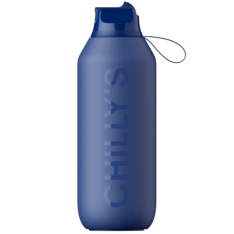 Chilly's Chilly's Series 2 Flip Sport Bottle Ανοξείδωτος Θερμός με Καλαμάκι & Αντιμικροβιακό Στόμιο για Κρύα Ροφήματα 500ml, Κωδ 22607 - Whale Blue