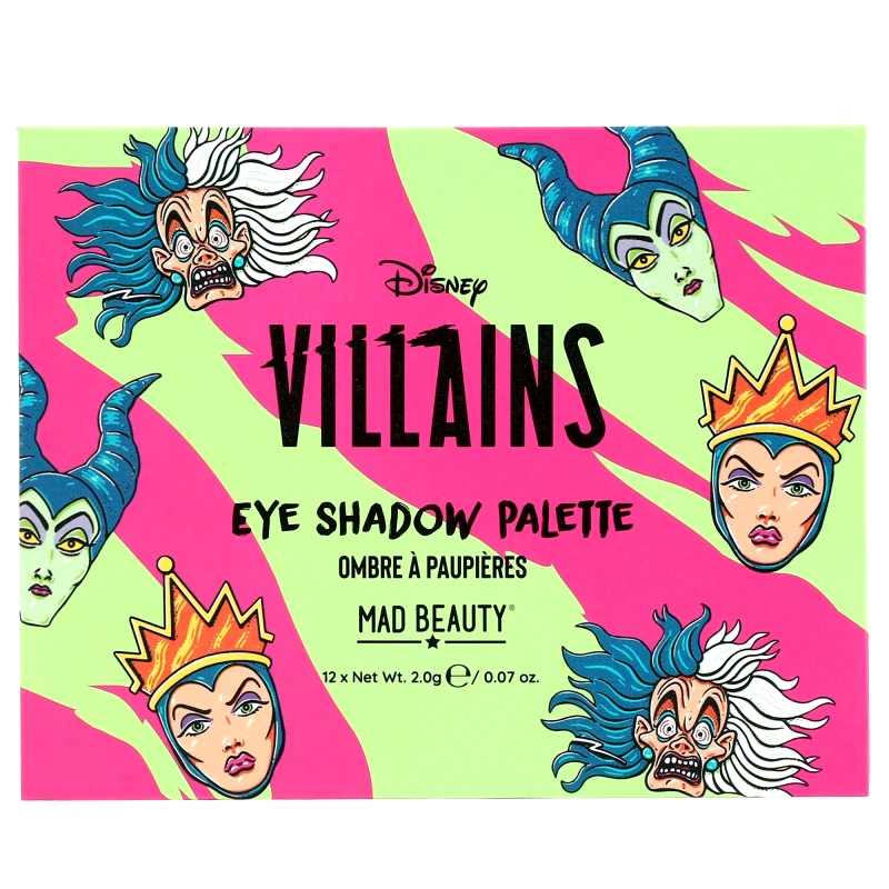 Mad Beauty Mad Beauty Wicked Villains Eyeshadow Palette Παλέτα Σκιών με 12 Ζεστες Ματ, Έντονες & Αστραφτερές Αποχρώσεις 1 Τεμάχιο