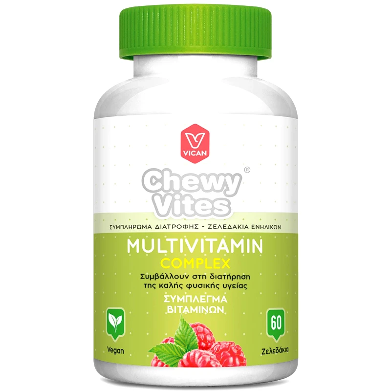 Vican Chewy Vites Adults Multivitamin Complex Σύμπλεγμα Βιταμινών για Ενήλικες σε Μορφή Ζελεδάκια που Συμβάλλουν στη Καλή Φυσική Υγεία 60 Ζελεδάκια