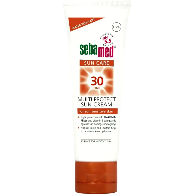 Sebamed Sebamed Sun Care Multi Protect Sun Cream for Sensitive Skin Spf30 Αντηλιακή Κρέμα Προσώπου - Σώματος Υψηλής Προστασίας, Κατάλληλη για Μικτές, Λιπαρές & Ευαίσθητες Επιδερμίδες 75ml