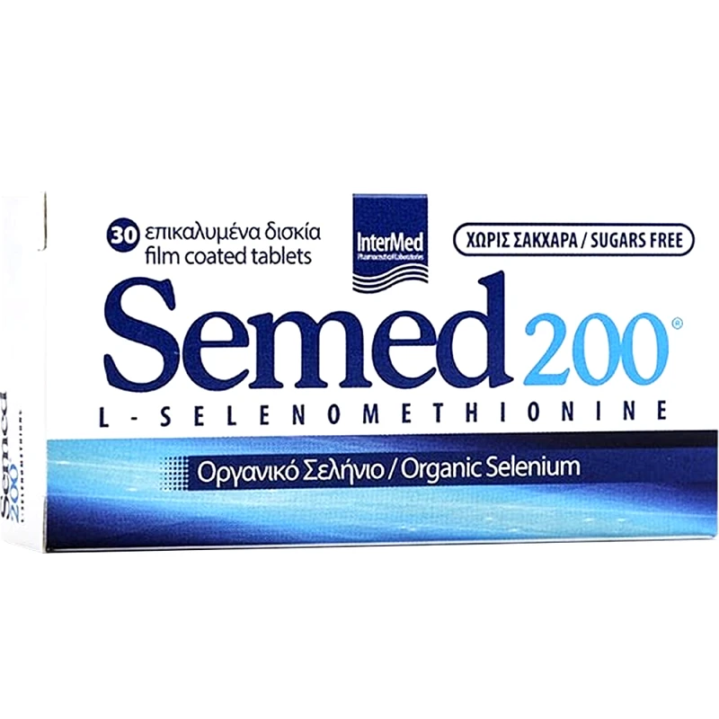 InterMed Intermed Semed 200μg Συμπλήρωμα Διατροφής Οργανικού Σεληνίου για την Καλή Λειτουργία του Θυρεοειδούς Αδένα 30tabs