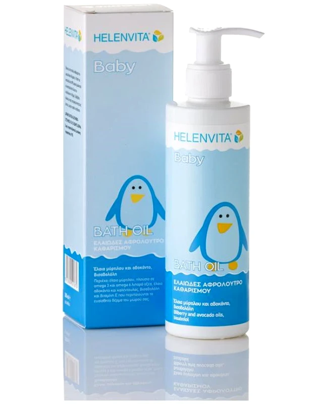 ΦΑΡΜΕΞ Helenvita Baby Bath Oil Cleanser Καθαριστικό Ελαιώδες Αφρόλουτρο 200ml